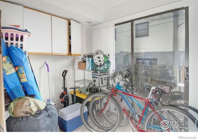view of storage room