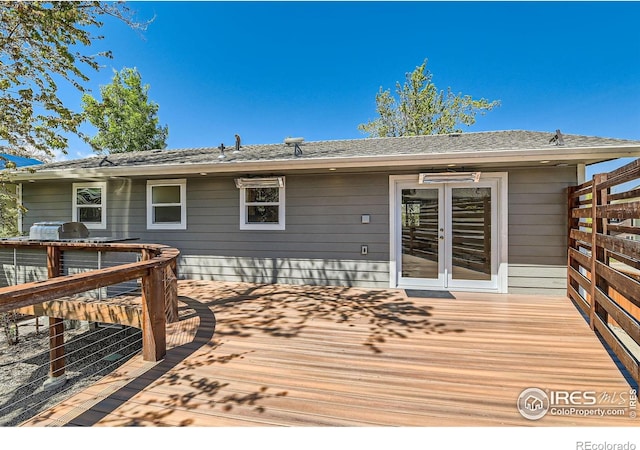 2550 Woodstock Pl, Boulder, CO 80305 - deck with french doors