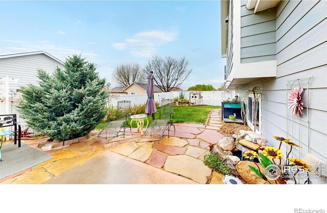 view of patio / terrace with a fenced backyard