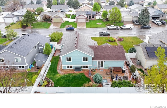 aerial perspective of suburban area