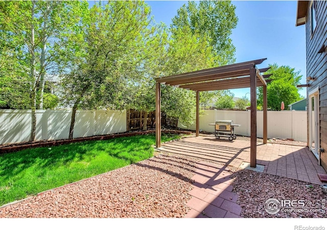 3530 Homestead Dr, Mead, CO 80542 - view of yard with a patio and a pergola