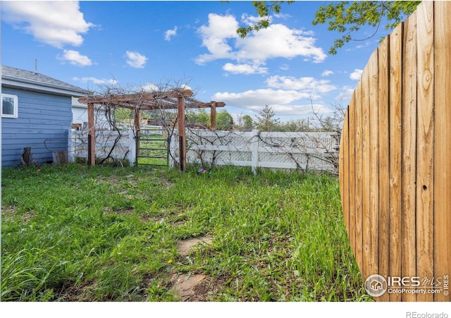 view of fenced backyard