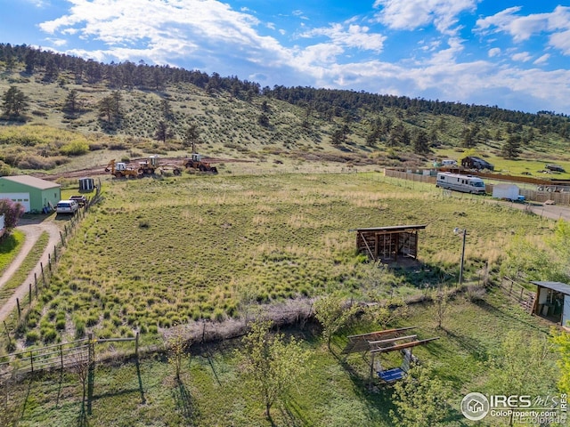 aerial view of sparsely populated area