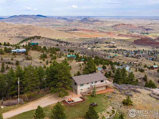 6300 Feldspar Ct, Bellvue, CO 80512 - aerial view of property's location with mountains and rural landscape