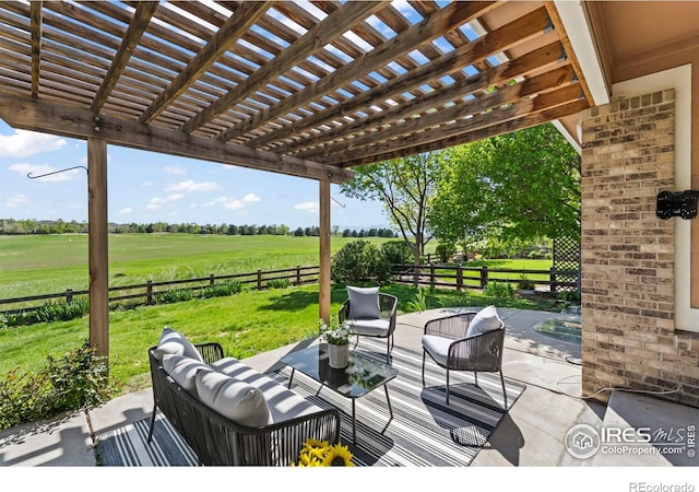 2458 Vale Way, Erie, CO 80516 - view of patio featuring a pergola and outdoor lounge area