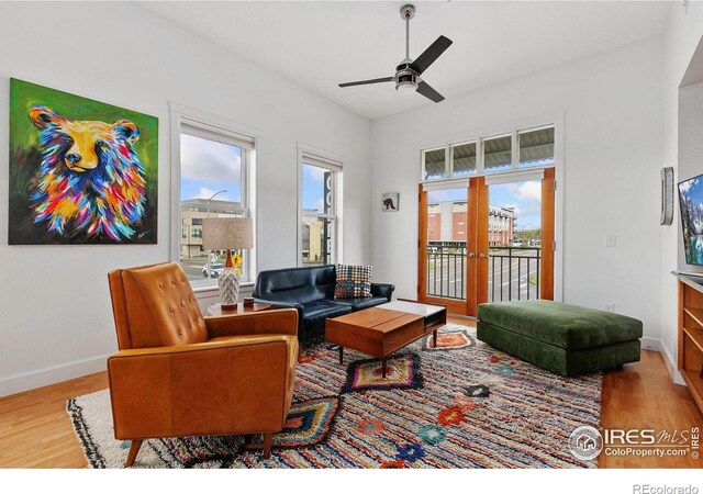 401 Mason Ct Unit 203, Fort Collins, CO 80524 - living room with healthy amount of natural light, wood finished floors, and baseboards