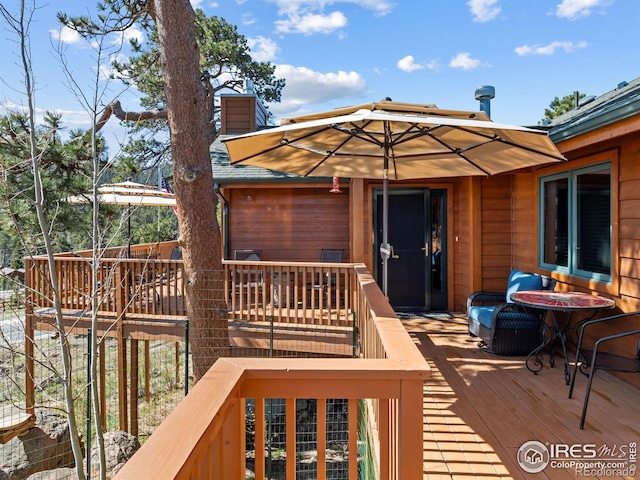 658 Cedar Ridge Cir, Estes Park, CO 80517 - view of wooden terrace