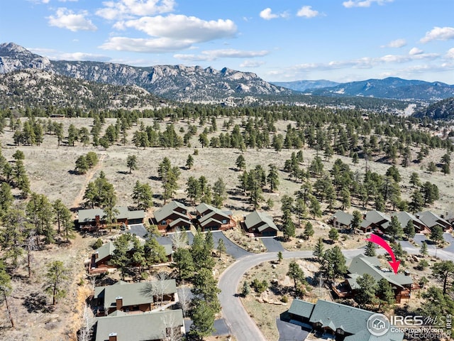 658 Cedar Ridge Cir, Estes Park, CO 80517 - bird's eye view of a mountainous background