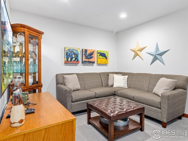 658 Cedar Ridge Cir, Estes Park, CO 80517 - carpeted living area with recessed lighting
