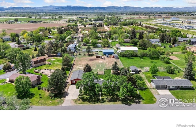 bird's eye view of a mountain backdrop