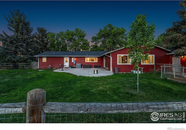 rear view of property with a patio