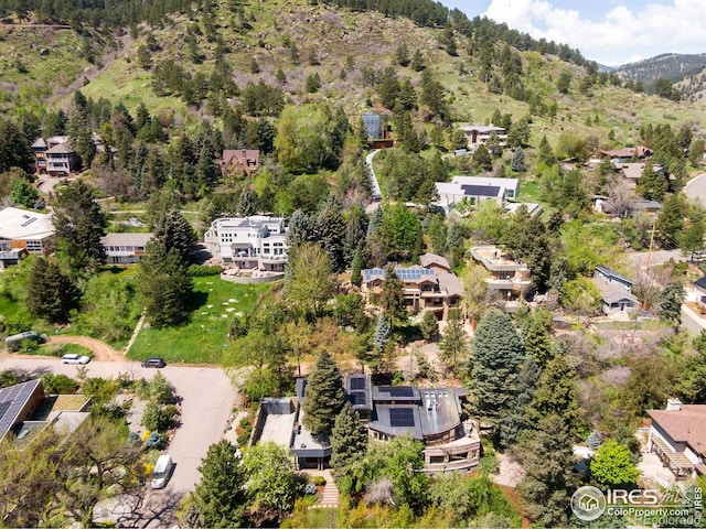 505 Geneva Ave, Boulder, CO 80302 - aerial perspective of suburban area featuring a mountainous background