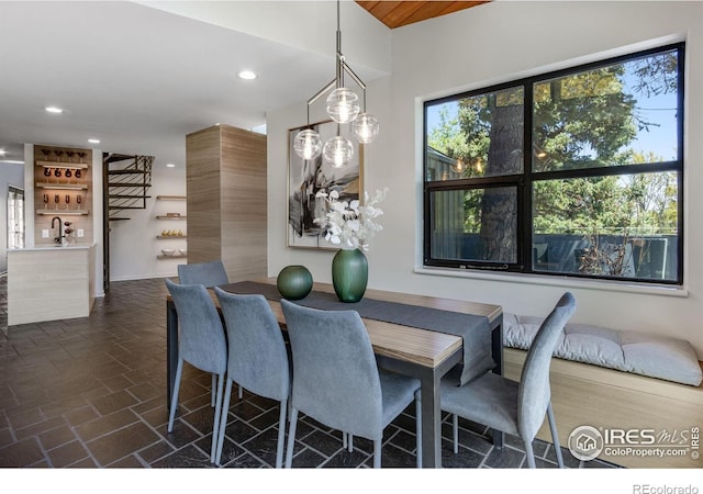 505 Geneva Ave, Boulder, CO 80302 - dining area with recessed lighting and bar area