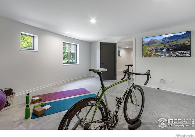 505 Geneva Ave, Boulder, CO 80302 - workout room featuring baseboards and recessed lighting