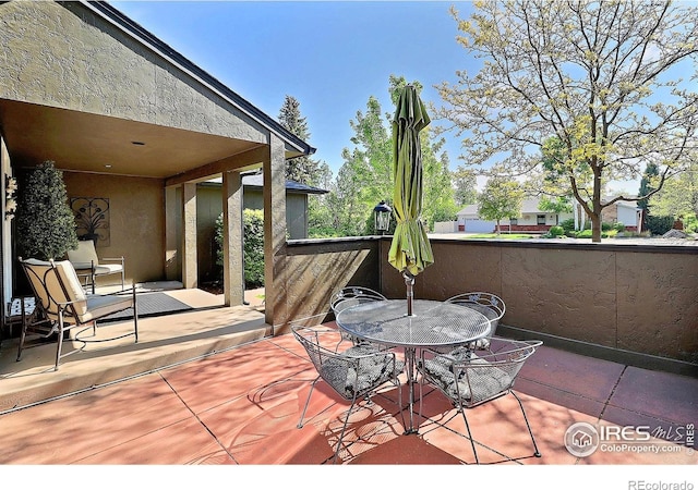 view of patio / terrace with outdoor dining space