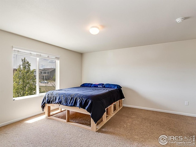 bedroom featuring baseboards and carpet flooring