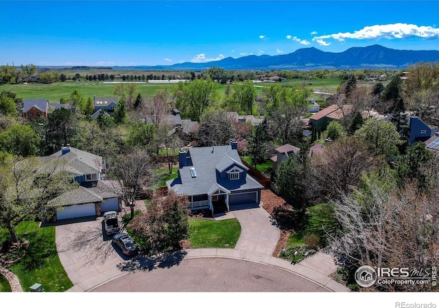 5978 Scotswood Ct, Boulder, CO 80301 - aerial view of property and surrounding area with a mountainous background