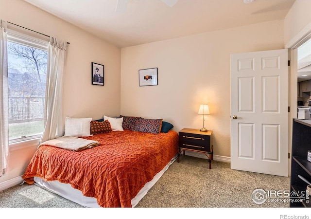 933 Xenon Ct, Golden, CO 80401 - bedroom featuring multiple windows, carpet, baseboards, and ceiling fan