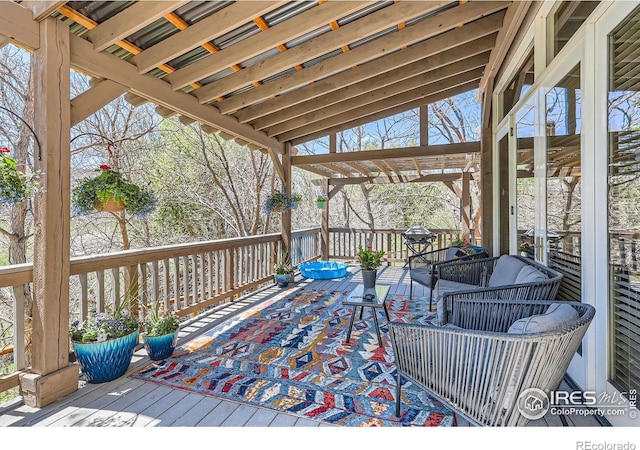 933 Xenon Ct, Golden, CO 80401 - wooden terrace featuring outdoor lounge area