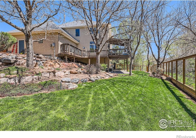 933 Xenon Ct, Golden, CO 80401 - view of yard with a wooden deck