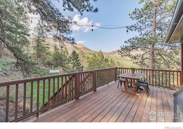 101 Spruce St, Jamestown, CO 80455 - deck featuring outdoor dining space