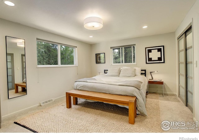 6862 Roaring Fork Trl, Boulder, CO 80301 - bedroom with multiple windows, carpet, recessed lighting, and baseboards