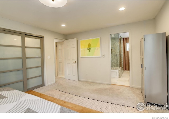 6862 Roaring Fork Trl, Boulder, CO 80301 - unfurnished bedroom with carpet, recessed lighting, baseboards, and ensuite bathroom