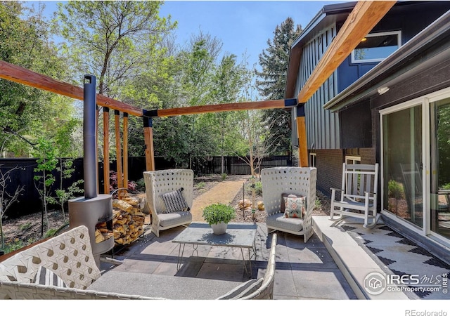 6862 Roaring Fork Trl, Boulder, CO 80301 - view of patio with a fenced backyard