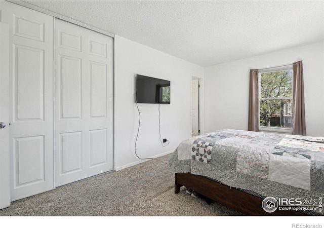 710 Sedge Way, Lafayette, CO 80026 - carpeted bedroom featuring a textured ceiling and a closet