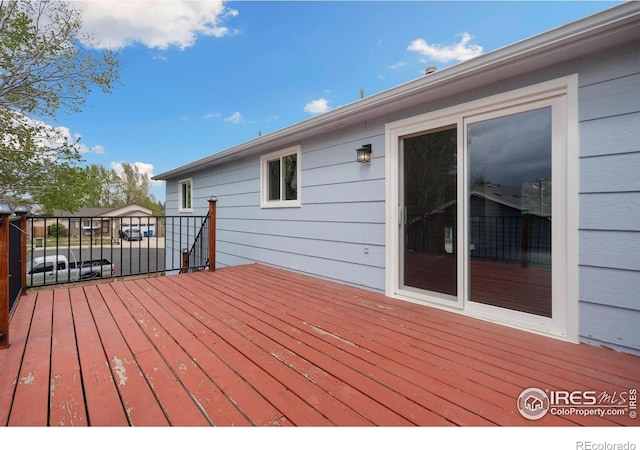 view of wooden deck