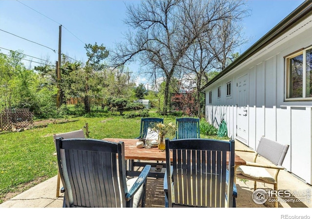 3100 Denton Ave, Boulder, CO 80303 - view of patio / terrace featuring outdoor dining space