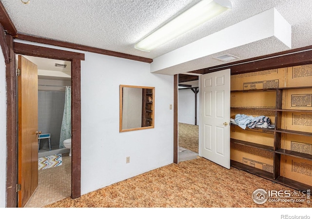 1207 S Tyler Ave, Loveland, CO 80537 - unfurnished bedroom with carpet floors, a textured ceiling, and ensuite bathroom