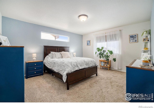 carpeted bedroom featuring multiple windows