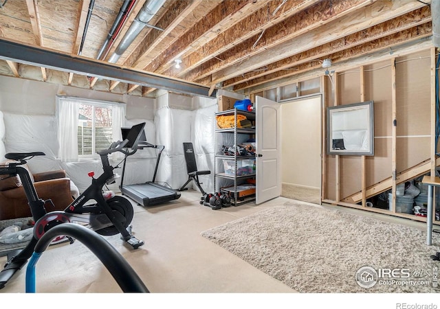 view of exercise room