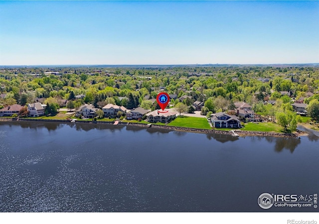 1030 Harbor Walk Ct, Fort Collins, CO 80525 - aerial view of residential area featuring a large body of water