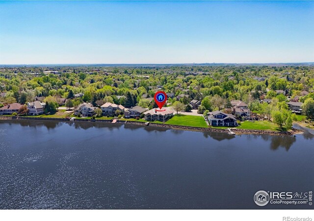 1030 Harbor Walk Ct, Fort Collins, CO 80525 - aerial view of residential area featuring a large body of water