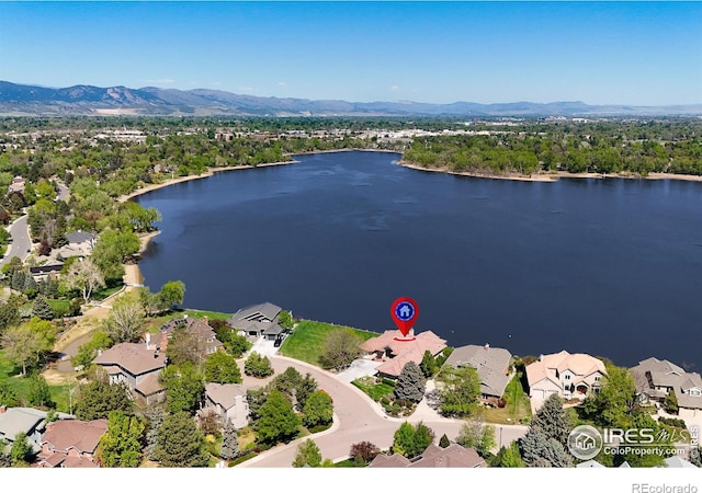 1030 Harbor Walk Ct, Fort Collins, CO 80525 - aerial perspective of suburban area with a water and mountain view