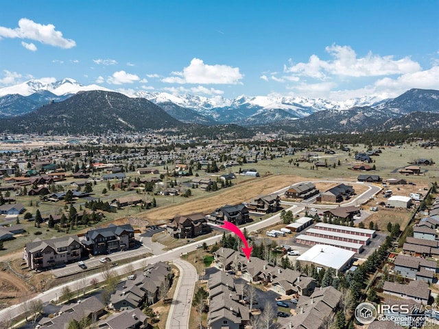 865 Crabapple Ln, Estes Park, CO 80517 - aerial perspective of suburban area with mountains