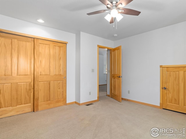 865 Crabapple Ln, Estes Park, CO 80517 - unfurnished bedroom with carpet floors, baseboards, recessed lighting, and ceiling fan