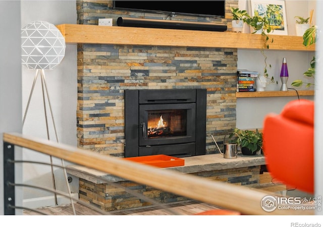 2001 James Dr, Loveland, CO 80538 - detailed view of a stone fireplace