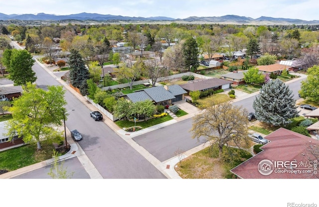 2001 James Dr, Loveland, CO 80538 - aerial view of residential area with a mountainous background