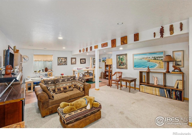 5049 W 2nd Street Rd, Greeley, CO 80634 - living area with recessed lighting and carpet flooring
