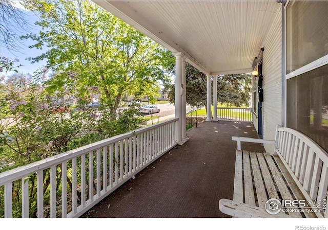 view of patio with covered porch