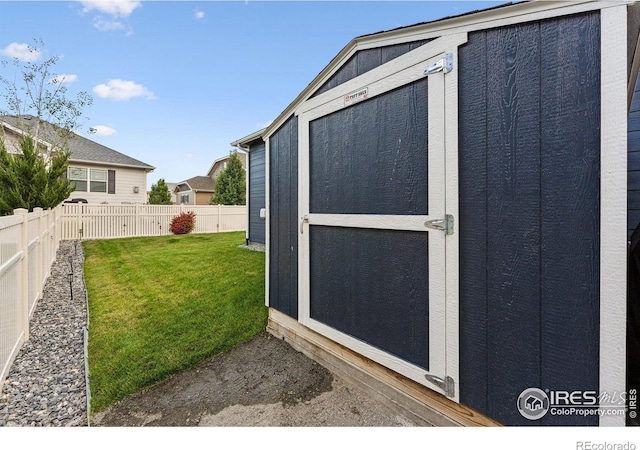 view of shed