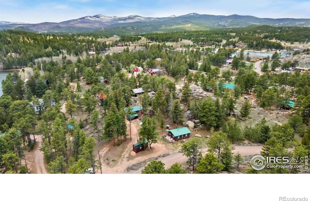bird's eye view of a mountain backdrop