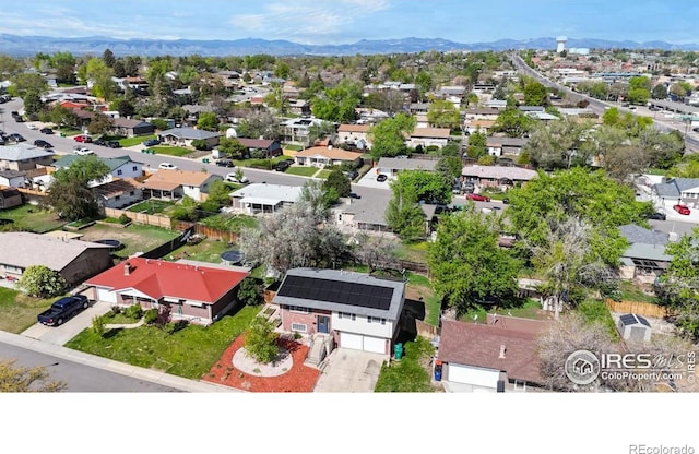 8351 Ralph Ln, Denver, CO 80221 - aerial view of residential area with a mountain backdrop