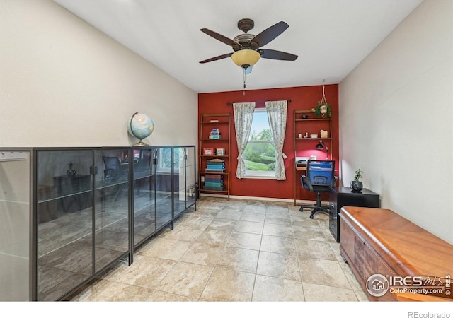 13106 Elizabeth St, Thornton, CO 80241 - home office with a ceiling fan