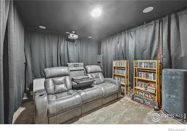 13106 Elizabeth St, Thornton, CO 80241 - carpeted home theater room with recessed lighting