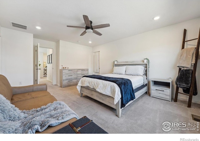 700 Lillibrook Pl, Erie, CO 80026 - carpeted bedroom featuring recessed lighting, a ceiling fan, and baseboards