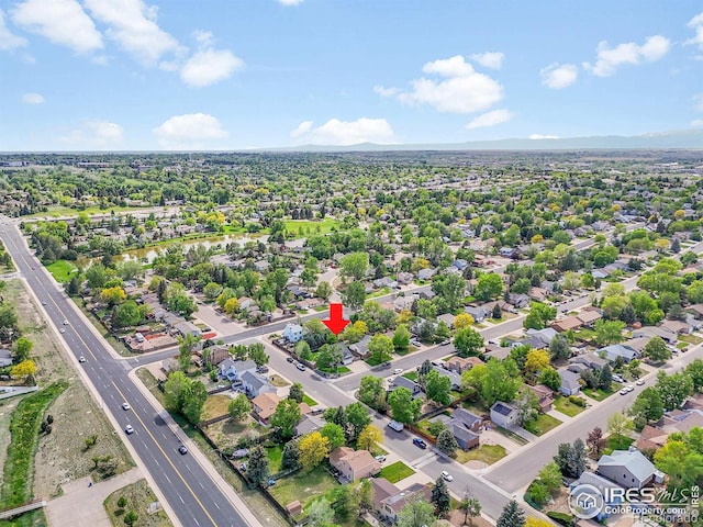 aerial perspective of suburban area